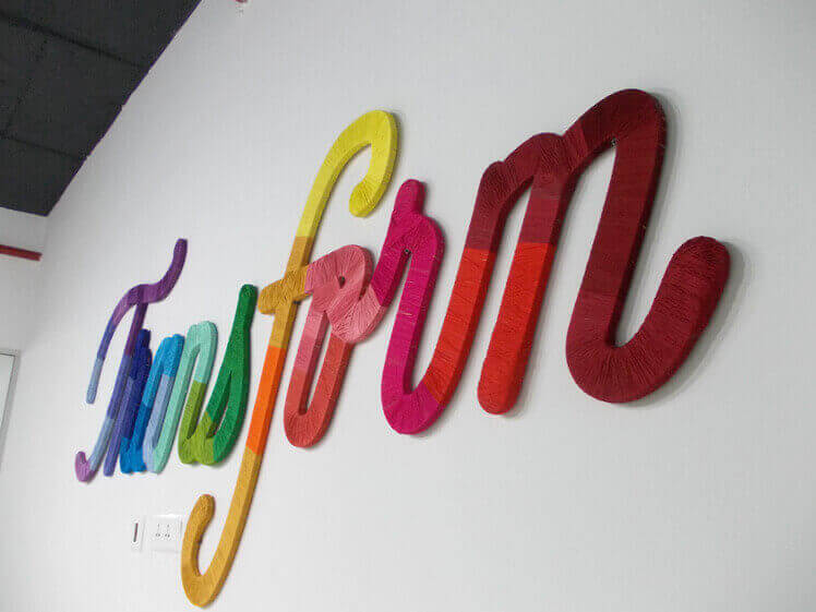 Colourful creative customised signage by Decotarium